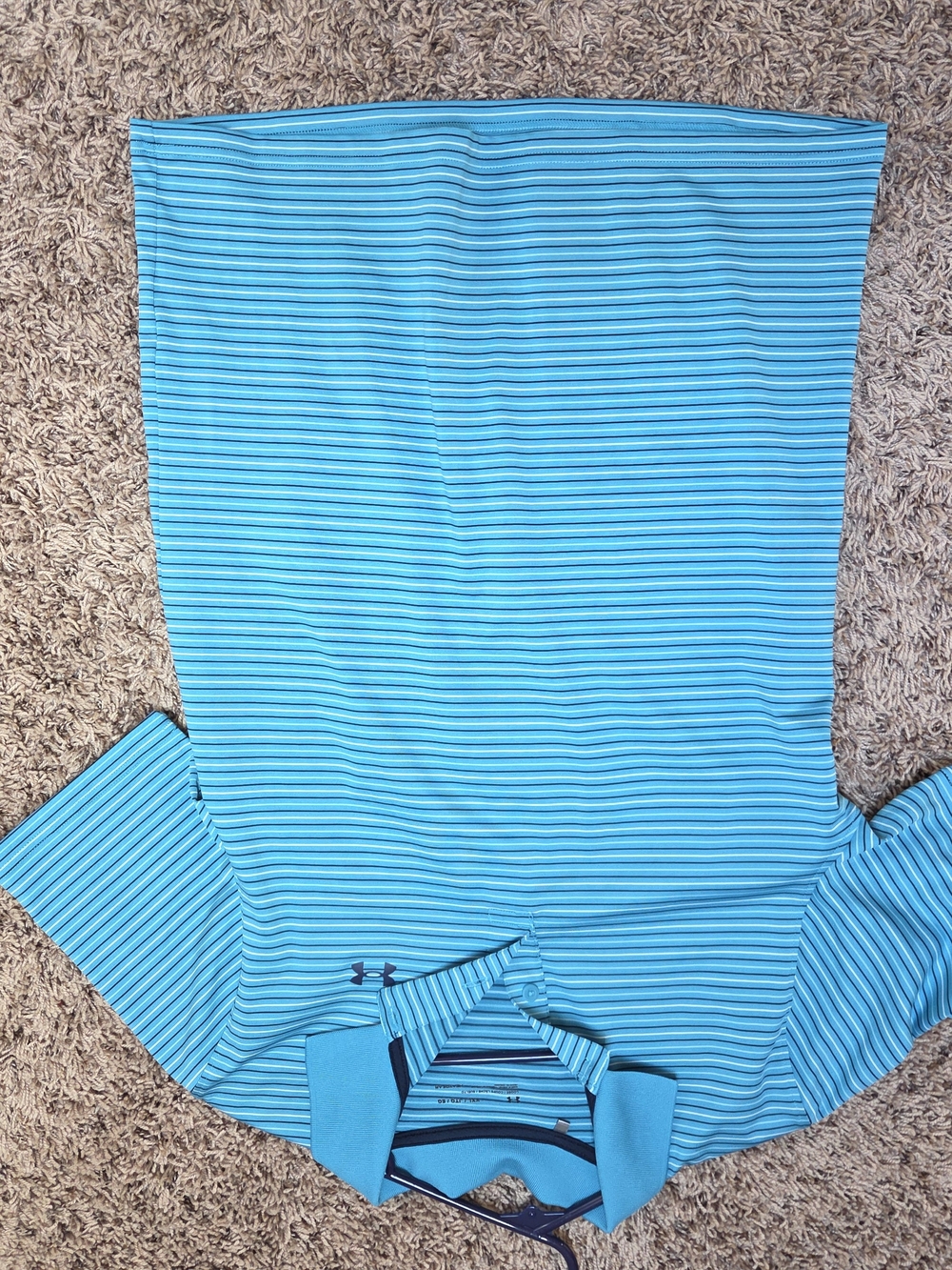 Under Armour Blue Striped Polo Shirt